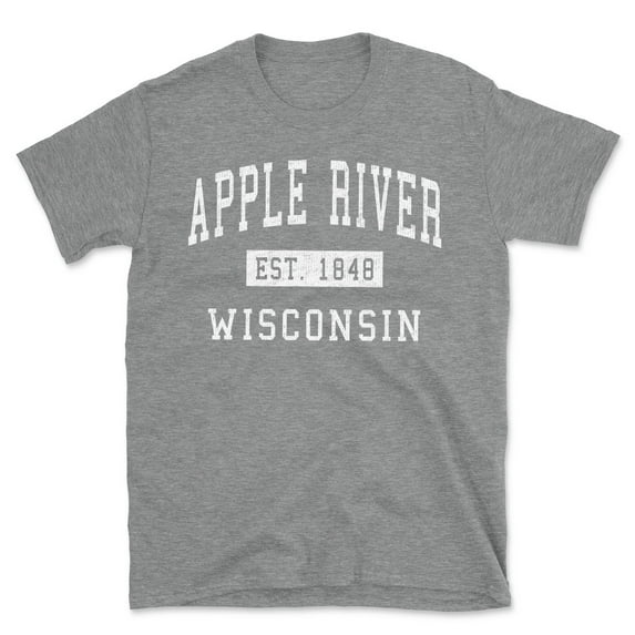 Apple River Wisconsin Classic Established Men's Cotton T-Shirt