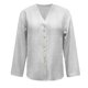 thumbnail image 2 of Camisas de Cuello de la Tripulación de Manga Corta para Mujeres Botón de Cuello en V Delantero de Manga Larga Mezcla de Ropa de Cama Abierta Casual Top, Camisas de Cuello de la Tripulación de Manga L, 2 of 5