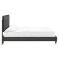 thumbnail image 2 of Modway Current Performance Velvet Full Platform Bed in Charcoal, 2 of 9