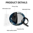 thumbnail image 4 of Swan Set of 2pcs PU Leather Round Suitcase Tags with Privacy Cover and Name ID Tag - Ideal for Travel Luggage, Handbags, Backpacks, School Bags, 4 of 6