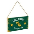thumbnail image 2 of William & Mary Tribe 6" x 11" Welcome Home Wood Wall Sign with Rope Hanger, 2 of 4