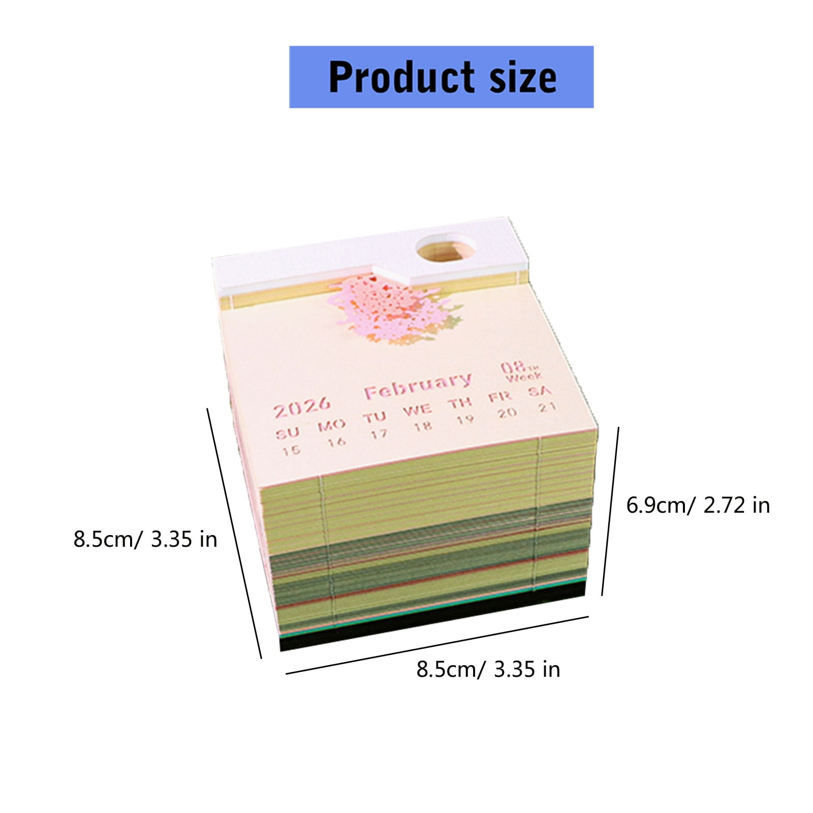 Twenty twenty six Illuminated Weekly Planner Three-dimensional Flowering Flower Paper Art Note Pad Split Panes Permanent Special Paper