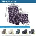 thumbnail image 6 of SCRAWLGOD Violet Butterfly Print Recliner Chair Covers, Stretch Reclining Cover, Wear Resistant Recliner Sofa Slipcovers, Recliner Couch Covers Furniture Protector Covers for Pet, 6 of 7