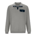 thumbnail image 3 of ameIAEA Casual Sweatshirts for Men Long Sleeve Solid Color Fall Pullover Tops with Pockets, 3 of 6