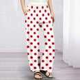 thumbnail image 2 of GigrtiJin 4-14 Years Kids Teens Causal Pants Polk Dot Printed Elastic Waisted Straight Leg Pants Trendy Sport Pants, 2 of 7