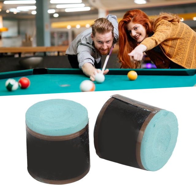 2PCS Pool Cue Chalks Cylinder Shape High Density Professional Billiard Chalk Strong Adhesion for Precise Strikes and Better Spins