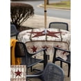 thumbnail image 5 of Outdoor Tablecloths with Umbrella Hole & Zipper, Red Texas Star Vintage 54x54 Inch Square Tablecloths, Farmhouse Berry Grey Wooden Waterproof Table Cloth, Patio/Pool/Picnic Table Covers, 5 of 8