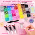 thumbnail image 5 of Colorful DIY Resin Rhinestone Kit for Bedazzling, 40000PC Resin Jelly Rhinestones for Bedazzling, 40 Colors 3mm Flatback Gems for Diamond Art 3Pcs B7000 Jewelry Glue for Bedazzled Nail Art, 5 of 7