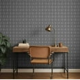 thumbnail image 3 of S4Sassy Self-Stick Decorative Wallpaper, Pinwheel Geometric Print Wall Paper, Vinyl Waterproof Contact Paper, Black, 25"x360" Removable Renter Friendly Wall Covering For Bedroom, Dining Room, 3 of 9