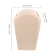 thumbnail image 3 of LOLIPPYY Swing Lid Trash Can: Plastic Slim Garbage Bin for Laundry Room Kitchen Bedroom Restroom Bathroom College Dorm Tight Spaces 8L, 3 of 7