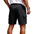 thumbnail image 5 of Lightweight Cargo Shorts for Men Relaxed fit Elastic Waist Athletic Shorts Stretchy Summer Casual Shorts with Pockets, 2XL, 5 of 8
