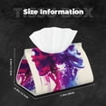 thumbnail image 5 of Cauagu Dual Skulls Colorful Fusion for Large Tissue Box Cover Rectangular–Plus Size Rectangle Tissue Box Holder Long Tissue Holder for Bathroom/Car/Office Decor 7.9X4.9X4.9'', 5 of 7