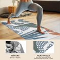 thumbnail image 4 of Blue Boho Plant Pattern Hot Yoga Mat Towel Non Slip for Hot Yoga - Quick-Drying Yoga Mat Cover with 4 Corner Pockets with Travel Bag - Hot Yoga Towel Non Slip Grip Moisture Wicking Sweat 70"x26", 4 of 6