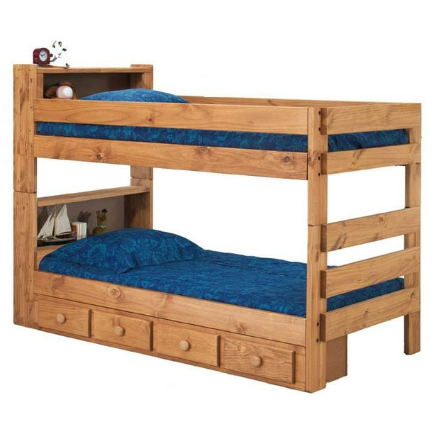 Twin Xl Over Bookcase Bunk Bed, Xl Bunk Bed Dimensions