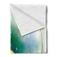 thumbnail image 2 of Turtle Soft Flannel Fleece Throw Blanket, Ocean Life Illustration Aquarium Tropical Animals Goldfishes and Seashells, Cozy Plush for Indoor and Outdoor Use, 60" x 80", Multicolor, by Ambesonne, 2 of 5