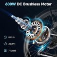 thumbnail image 6 of GOKEEP Electric Bike for Adults 600W Motor 10.4AH 48V Battery 26" All Terrain Ebike UL2849, 6 of 7