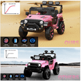 thumbnail image 4 of 12V Kids Ride On Truck Car with Parent Remote Control, Electric Vehicle for Toddlers,Bluetooth, 3 Speeds,Pink, 4 of 7