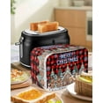 thumbnail image 5 of Fsddascl Christmas Snowflakes Small Toaster Cover 2 Slice, Kitchen Appliance Covers, Winter Gingerbread Man Xmas Tree Plaid Toaster Oven Cover with Loop, Bread Machine Cover Dust Cover Protection, 5 of 5