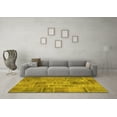 thumbnail image 3 of Ahgly Company Indoor Square Patchwork Yellow Transitional Area Rugs, 4' Square, 3 of 4