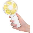 thumbnail image 2 of Ventilador de mano, mini ventilador USB de bolsillo, con 3 velocidades ajustables, ventilador silencioso portátil personal para el hogar, al aire libre, oficina, viajes (blanco), 2 of 5