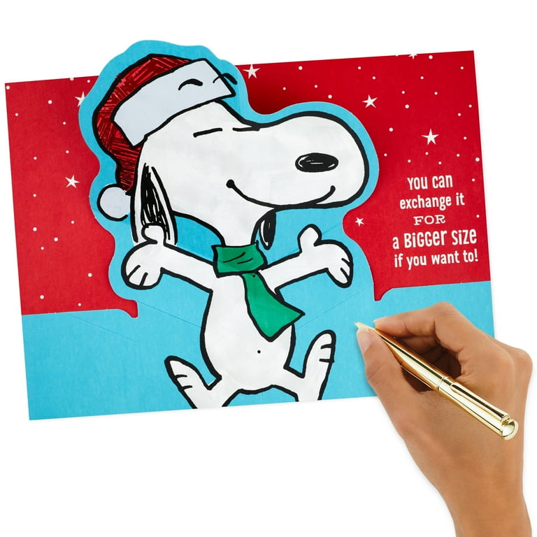 Hallmark Peanuts Pop-up Christmas Greeting Card (Snoopy Hug
