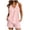 Pink, variant on 2 Piece Sets For Women Soft Pajama V Neck Pj Shorts Set With Pockets Cute Sleepwear Outfits Two Piece Outfits for Juniors
