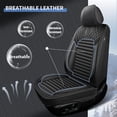 thumbnail image 4 of Car Seat Cover Fit for Hyundai Venue 2020-2025,Waterproof Breathable Leather Automotive Seat Covers Anti-Slip Easy to Install Black,Front Set(2 Seats), 4 of 7