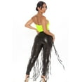 thumbnail image 2 of Long Fringed PU Skinny Leggings (XL, BallerinaPink), 2 of 4