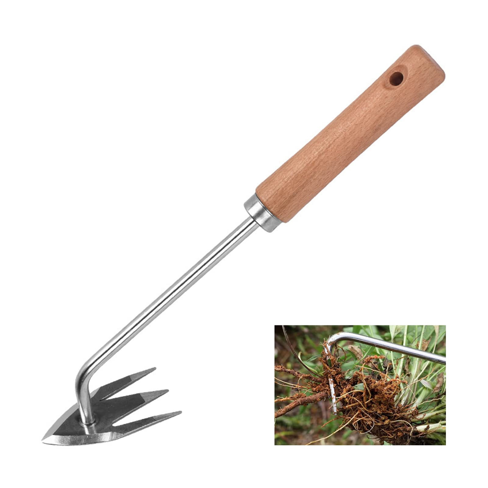 Weed Puller LongHandle Comfortable Grip Weed Remover Tool VShaped