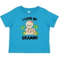 thumbnail image 3 of Inktastic Cute Sloth I Love My Grammy with Green Leaves Boys or Girls Baby T-Shirt, 3 of 5