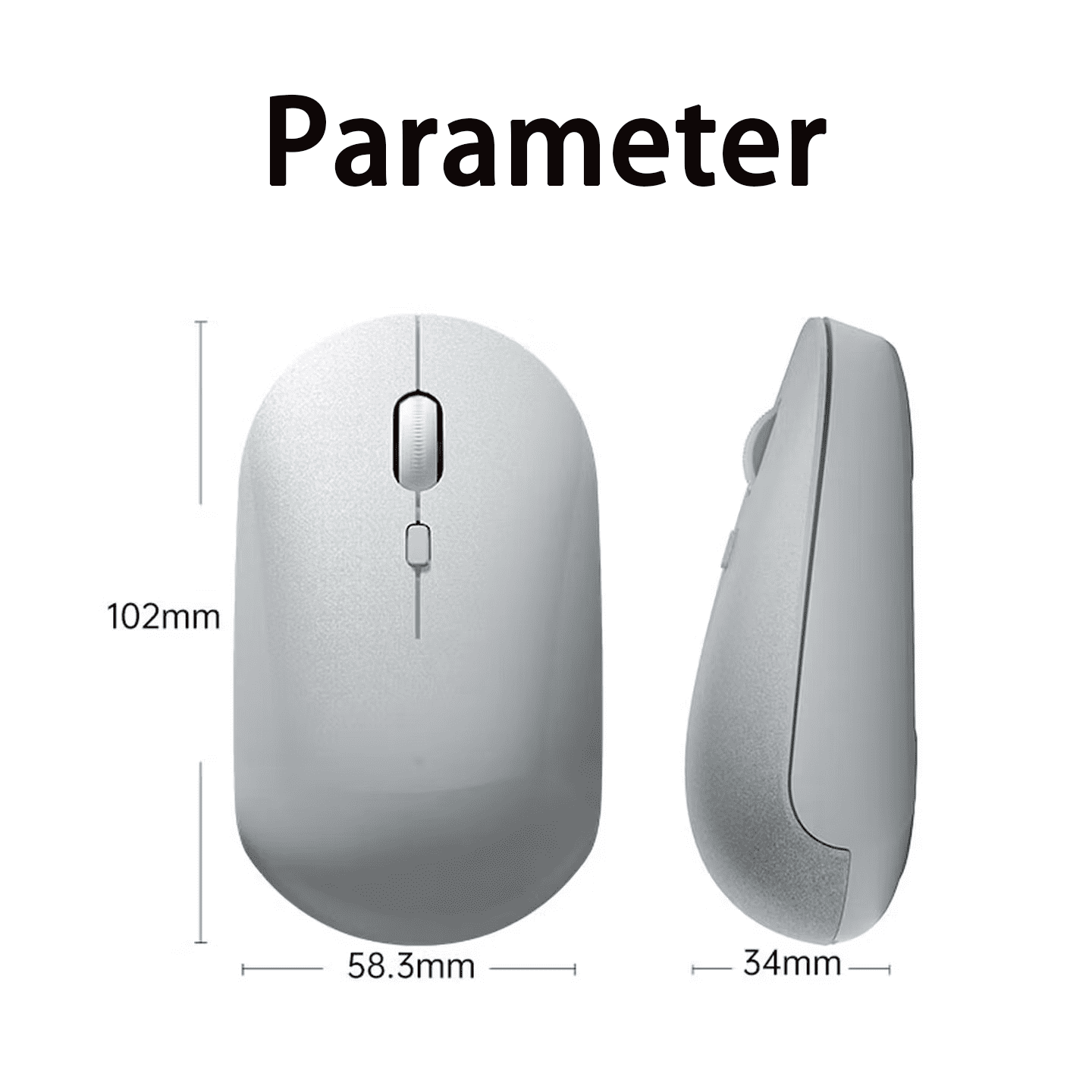 HP M241 Quiet Wireless Mouse, Dual Bluetooth & 2.4GHz, Quiet Clicks, 24-Month Battery,1600 DPI, Ambidextrous, Eco-Friendly Design, Multi-OS, White