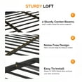 thumbnail image 6 of Zimtown Queen Loft Bed, Metal Bunk Bed Frame,Black, 6 of 10