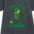 thumbnail image 2 of Instant Message - Don't Be A Litterbug - Toddler And Youth Girls Fleece Dress, 2 of 5