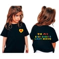 thumbnail image 3 of Gibobby Camisa&nbsp;Moda Camiseta de manga corta con estampado de letras de amor para niños grandes, de cuello redondo, camiseta informal, camiseta con estampado de doble（Beige， 8-9 Años), 3 of 5