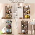 thumbnail image 7 of Bathroom Standing Shelf, 3 Tier Open Floor Shelves, Free-Standing Shelf Units, Triangular Curved Corner Shelf Stand for Small Space, Ideal for Bathroom,Kitchen,Vanity Storage and Organizer, 7 of 7