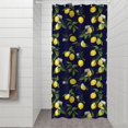 thumbnail image 2 of Yellow Lemon Fruits DarkBlue Pattern Shower Curtain 36"x72" ,Bathroom Decorative Shower Curtains Set with 12 Hooks,Modern Waterproof Washable Shower Curtain, 2 of 6