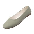 thumbnail image 2 of Miluxas Women's Ballet Flats, Square Toe Slip-On Shoes with Soft Breathable Fabric, Lightweight Casual Flats for office,Walking Green 6(37), 2 of 9