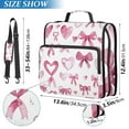 thumbnail image 3 of ALAZA Zipper Binder Bows and Hearts 3 Ring Trapper Keeper File Folder Organizer Bag, 3 of 8