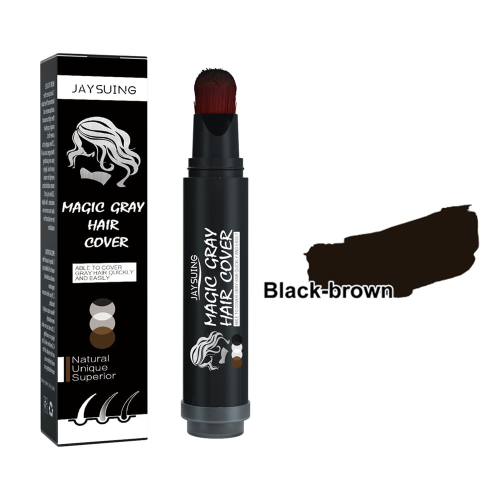 Aosijia Black Brown Hair Dye Pen Instant Gray Root Coverage