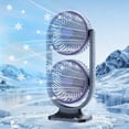 thumbnail image 5 of Dyegold Double Head Two-Way Desktop Fan 14 Inch with 3 Speeds High Airflow Portable for Home Office Camping Bedroom Quiet Operation, 5 of 6