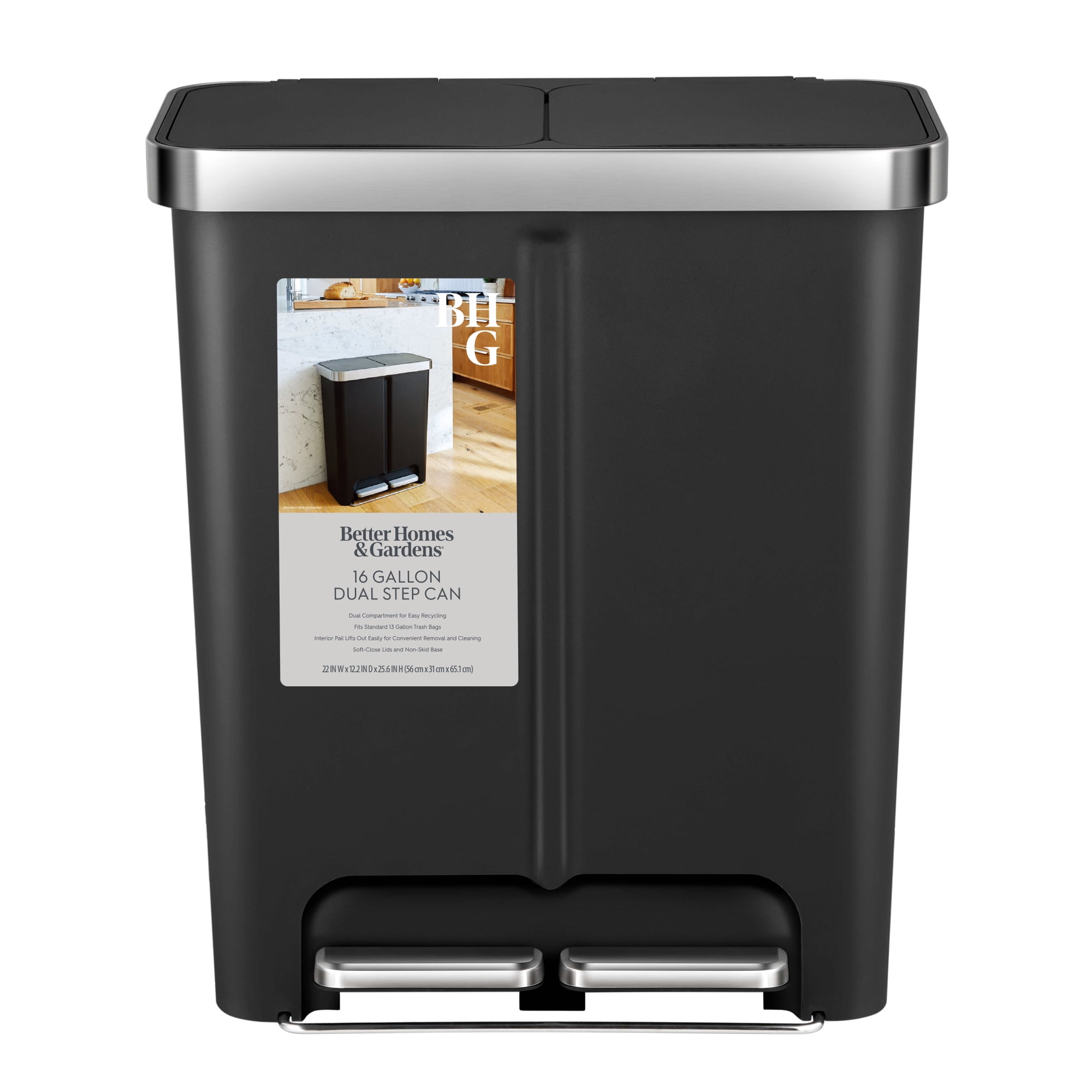 【美品】TRASH CAN DOUBLE DECKER   グレー Amazon.com: JupiterForce Double 35-Quart Pull Out Trash Can