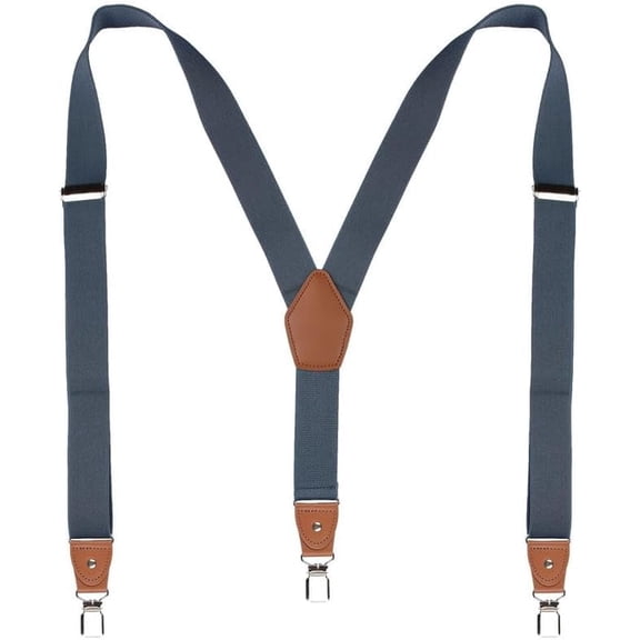 Adjustable Suspenders for Men with Strong Clips Y Back 1.4 Inches Wide Comfortable Elastic Straps