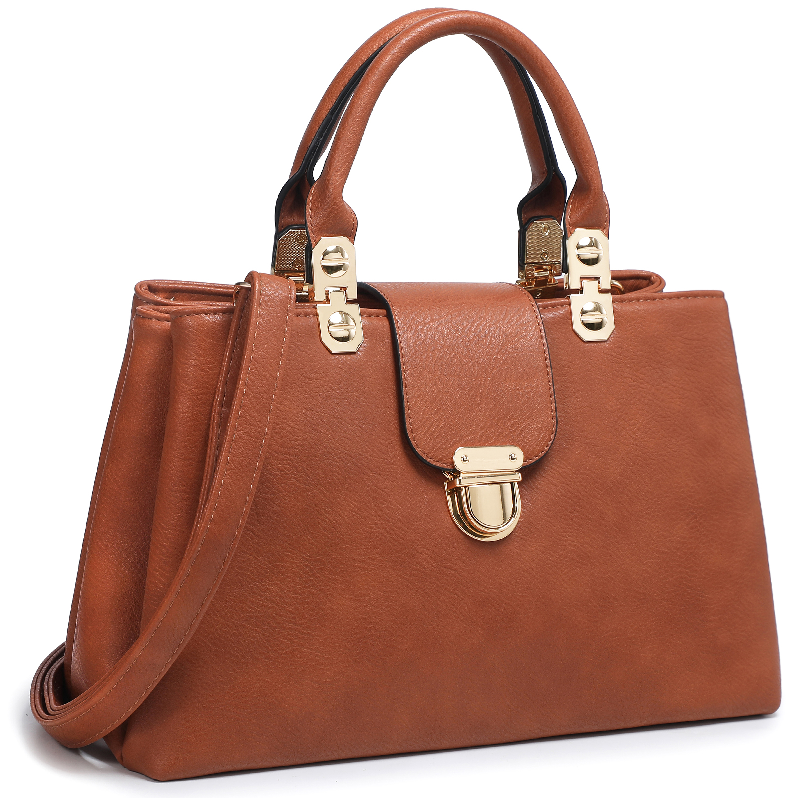 Dasein Women Satchel Handbags Top Handle Purse Medium Tote Bag Vegan Leather Shoulder Bag
