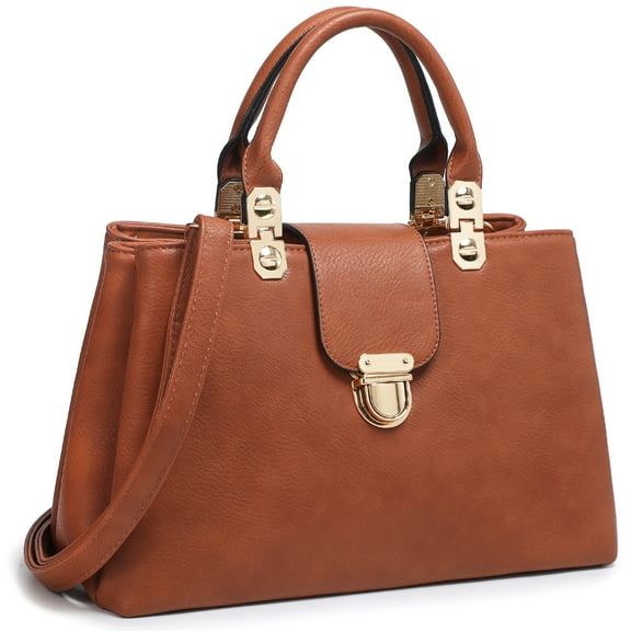 Dasein Women Satchel Handbags Top Handle Purse Medium Tote Bag Vegan Leather Shoulder Bag