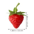 thumbnail image 6 of FOMIYES Realistic Faux Red Strawberries Plastic Decor for Home and Store, 6 of 7