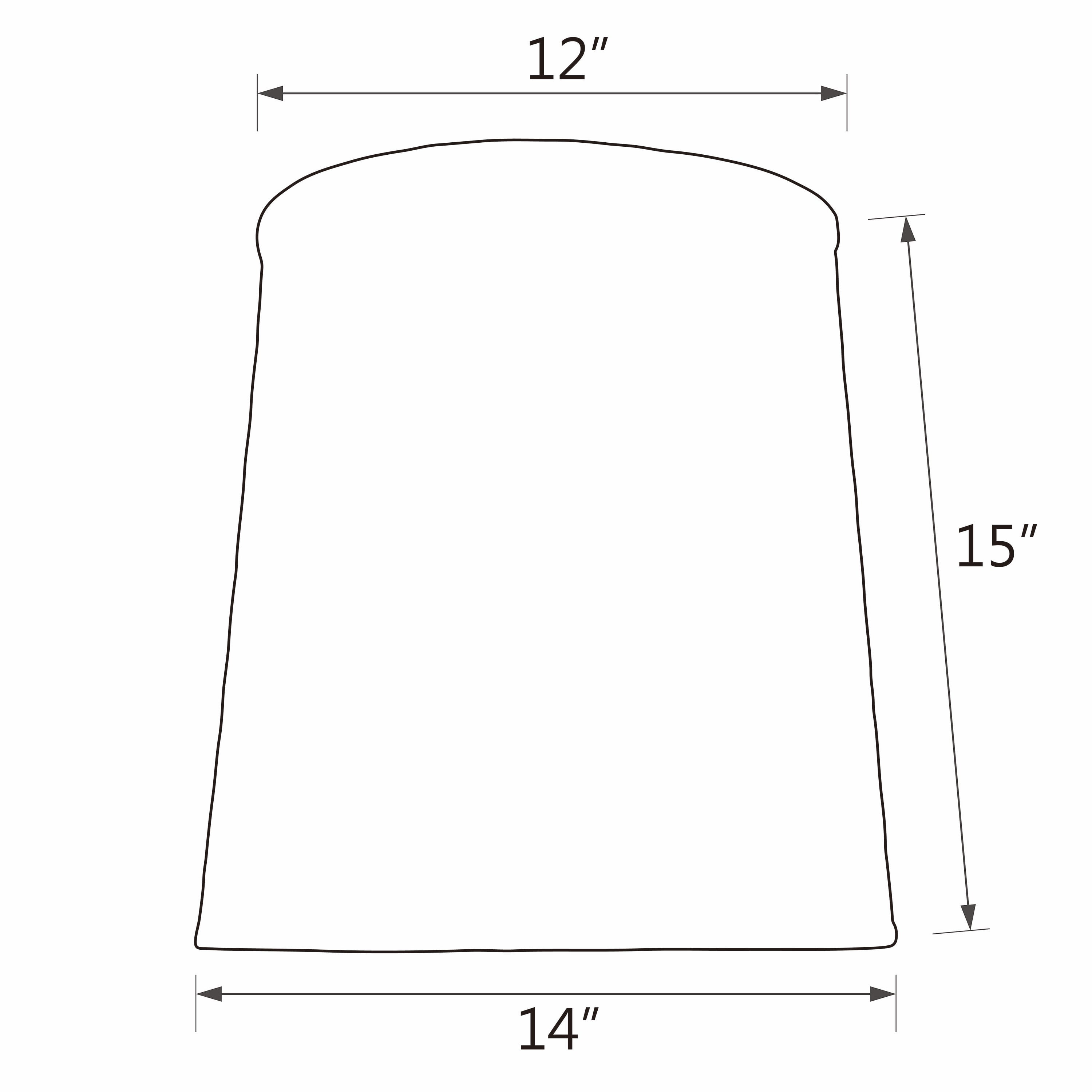 Aspen Creative 35037 Transitional Empire Shaped Spider Construction Lamp Shade in Off White, 14" wide (12" x 14" x 15")