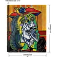 thumbnail image 6 of HFDF - The Weepg Woman by Pablo Picasso, Giclee Prt on Acid-Free Cotton Canvas, Cubist Wall Art for Modern Home Decor,, Ready to Hang, Made USA 16x24inch Framed, 6 of 6
