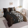 thumbnail image 3 of Homewish Cheetah Zebra Print Bedding Comforter Set 7pcs for Adult, Dreamy Stars Galaxy Queen Bedding Sets, Brown Modern Bowknot Reversible Queen Sheet Sets, Ultra Soft Bedroom Decor, 3 of 7