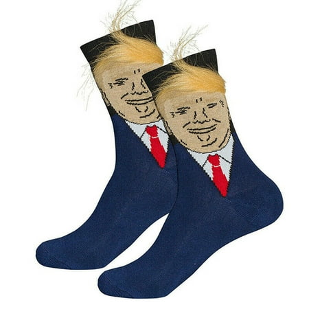 Donald Trump Socks With Hair- Trump Socks Including Comb For Election 2020 Perfect Gift Idea One Size Socks For Men and Women By