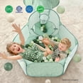 thumbnail image 6 of Tiny Land 3-in-1 Kids Play Tunnel with Ball Pit & Tent, Pop Up Crawling Tunnel for Toddlers, Indoor & Outdoor Playhouse, Foldable Gift Toy for Boys & Girls, Green, 6 of 14